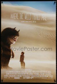 4d812 WHERE THE WILD THINGS ARE advance DS 1sh '09 Spike Jonze, cool image of monster & little boy