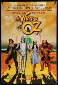 4d822 WIZARD OF OZ advance DS 1sh R98 Victor Fleming, Judy Garland all-time classic!