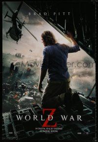 4d834 WORLD WAR Z teaser DS 1sh '13 Brad Pitt, Mireille Enos, zombie apocalypse!