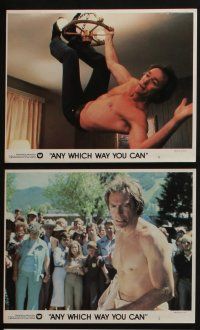 4e197 ANY WHICH WAY YOU CAN 7 8x10 mini LCs '80 Clint Eastwood, Sondra Locke & Clyde the orangutan!