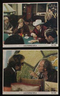 4e076 CALIFORNIA SPLIT 8 8x10 mini LCs '74 George Segal & Elliott Gould as pro poker players!