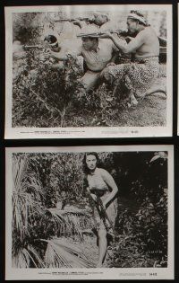4e329 CANNIBAL ATTACK 13 8x10 stills '54 Johnny Weissmuller fighting guys in alligator suits, more!