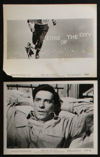 4e606 EDGE OF THE CITY 6 8x10 stills '56 John Cassavetes, Jack Warden, 1 w/art by Saul Bass!