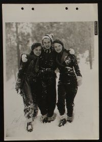 4e772 GAIL PATRICK 4 8x11 key book stills '30s in snow with Verna Hillie & Lona Andre & in dress!