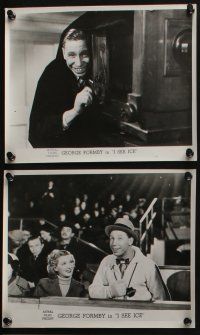4e491 I SEE ICE 8 Canadian 8x10 stills R50s great images of wacky George Formby, ice hockey!