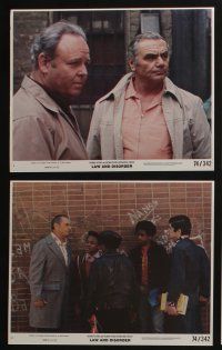 4e099 LAW & DISORDER 8 8x10 mini LCs '74 Carroll O'Connor & Ernest Borgnine as auxiliary police!