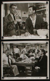 4e897 TEACHER'S PET 3 8x10 stills '58 all with newspaper editor Clark Gable, one playing bongos!