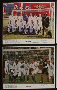 4e162 VICTORY 8 8x10 mini LCs '81 John Huston, soccer players Stallone, Caine & Pele!