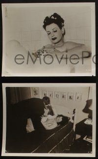 4e904 VIOLATED 3 8x10 stills '53 Mishkin, sexy burlesque dancer Lili Dawn in bath & in peril!