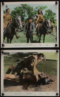 4e208 WHITE FEATHER 7 color 8x10 stills '55 Robert Wagner & Native American Debra Paget!