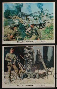 4e222 KELLY'S HEROES 5 color English FOH LCs '70 Clint Eastwood, Donald Sutherland, WWII!