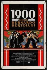 4f003 1900 1sh '77 directed by Bernardo Bertolucci, Robert De Niro, cool Doug Johnson art!