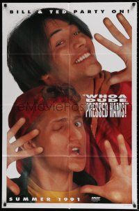 4f096 BILL & TED'S BOGUS JOURNEY style A teaser DS 1sh '91 Keanu Reeves & Alex Winter, pressed hams