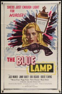 4f107 BLUE LAMP 1sh '50 directed by Basil Dearden, it sheds just enough light for murder, rare!