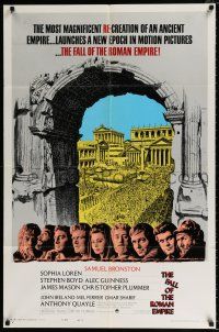 4f251 FALL OF THE ROMAN EMPIRE style A 1sh '64 Anthony Mann, Sophia Loren, cool gladiator artwork!