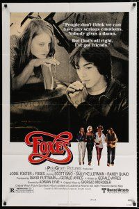 4f290 FOXES style B 1sh '80 Jodie Foster, Cherie Currie, Marilyn Kagen + super young Scott Baio!