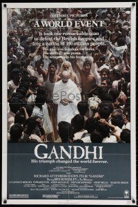 4f305 GANDHI 1sh '82 Ben Kingsley as The Mahatma, directed by Richard Attenborough!