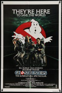 4f310 GHOSTBUSTERS int'l 1sh '84 Bill Murray, Aykroyd & Harold Ramis are here to save the world!