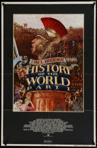 4f365 HISTORY OF THE WORLD PART I 1sh '81 artwork of Roman soldier Mel Brooks by John Alvin!