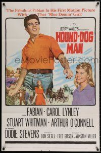 4f374 HOUND-DOG MAN 1sh '59 Fabian starring in his first movie with pretty Carol Lynley!