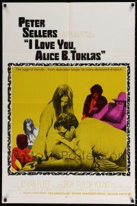 4f385 I LOVE YOU, ALICE B. TOKLAS style B int'l 1sh '68 Peter Sellers & sexy Leigh Taylor-Young!