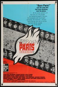 4f409 IS PARIS BURNING 1sh '66 Rene Clement's Paris brule-t-il, World War II all-star cast!