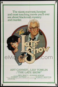 4f447 LATE SHOW 1sh '77 great artwork of Art Carney & Lily Tomlin by Richard Amsel!