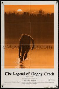 4f450 LEGEND OF BOGGY CREEK 1sh '73 great Ralph McQuarrie art of swamp monster!