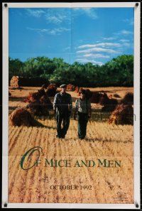 4f593 OF MICE & MEN teaser 1sh '92 Gary Sinise & John Malkovich in John Steinbeck's classic!