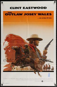 4f616 OUTLAW JOSEY WALES int'l 1sh '76 Clint Eastwood, really cool completely different art!
