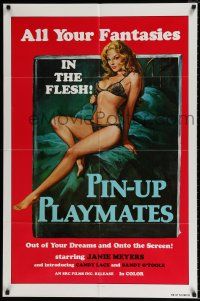4f651 PIN-UP PLAYMATES 1sh '70s out of your dreams and onto the screen, sexy artwork!