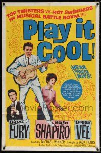4f657 PLAY IT COOL 1sh '63 Michael Winner directed, great image of rockin' Bobby Vee!