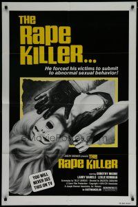 4f703 RAPE KILLER 1sh '76 sex horror, you will never see this on TV!