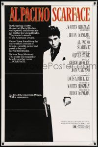 4f768 SCARFACE 1sh '83 Al Pacino as Tony Montana, Michelle Pfeiffer, Brian De Palma, Oliver Stone