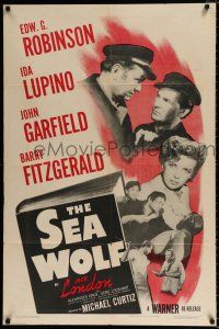 4f778 SEA WOLF 1sh R47 Edward G. Robinson, Ida Lupino, John Garfield, from Jack London novel!