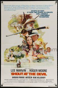 4f799 SHOUT AT THE DEVIL 1sh '76 art of Lee Marvin, Roger Moore & cast by R. Kinyon!