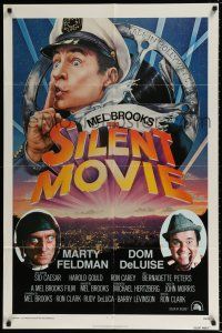 4f801 SILENT MOVIE int'l 1sh '76 Marty Feldman, Dom DeLuise, art of Mel Brooks by John Alvin!