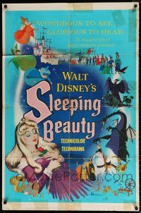4f810 SLEEPING BEAUTY 1sh '59 Walt Disney cartoon fairy tale fantasy classic!