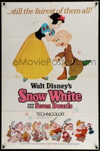 4f818 SNOW WHITE & THE SEVEN DWARFS style A 1sh R67 Walt Disney animated cartoon fantasy classic!