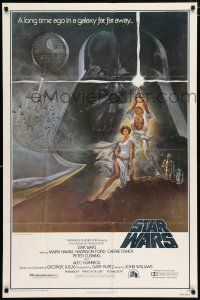 4f843 STAR WARS style A fourth printing 1sh '77 George Lucas classic sci-fi epic, art by Tom Jung!
