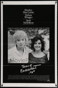 4f888 TERMS OF ENDEARMENT int'l 1sh '83 great close up of Shirley MacLaine & Debra Winger!