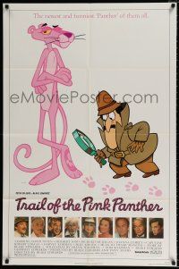 4f922 TRAIL OF THE PINK PANTHER 1sh '82 Peter Sellers, Blake Edwards, cool cartoon art!