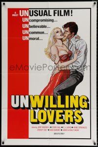 4f936 UNWILLING LOVERS 1sh '77 uncompromising, unbelievable, great art of very sexy Jody Maxwell!