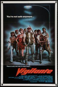 4f943 VIGILANTE 1sh '83 art of Robert Forster, Fred Williamson, you're not safe anymore!