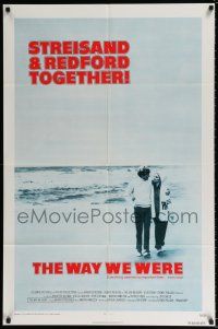 4f957 WAY WE WERE int'l 1sh '73 Barbra Streisand & Robert Redford walk on the beach!