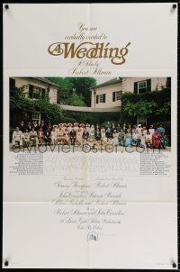 4f959 WEDDING teaser 1sh '78 Robert Altman, Carol Burnett, Mia Farrow, cast portrait!