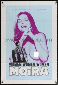 4f981 WOMEN WOMEN WOMEN MOIRA 1sh '70 Morton Lewis, image of sexy topless Eti Bitman!
