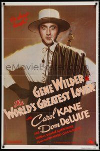 4f984 WORLD'S GREATEST LOVER 1sh '77 Dom DeLuise, most romantic Gene Wilder, great image!