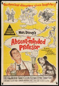 4g170 ABSENT-MINDED PROFESSOR Aust 1sh '61 Walt Disney, Flubber, Fred MacMurray in title role!