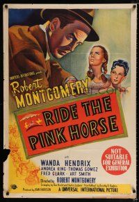 4g231 RIDE THE PINK HORSE Aust 1sh '47 Robert Montgomery film noir, written by Ben Hecht!